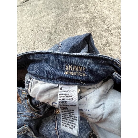 American Eagle Outfitters Womens Sz 6 Skinny Stretch Jeans Medium Wash W28 L29.5 - Picture 4 of 9